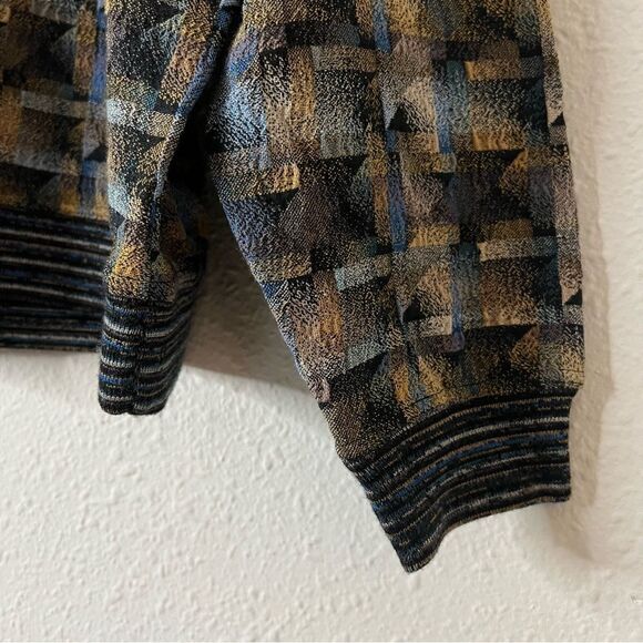 Jhane Barnes Vintage Wool Blend Sweater Size Large Crewneck Geometric Print - Picture 7 of 8